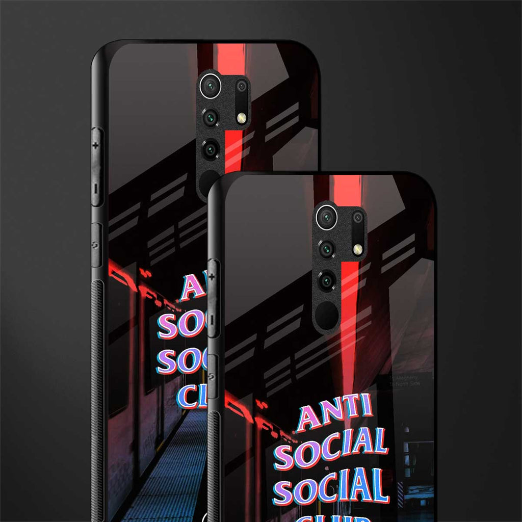 anti social social club glass case for redmi 9 prime image-2