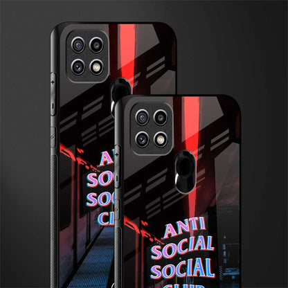anti social social club glass case for oppo a15s image-2