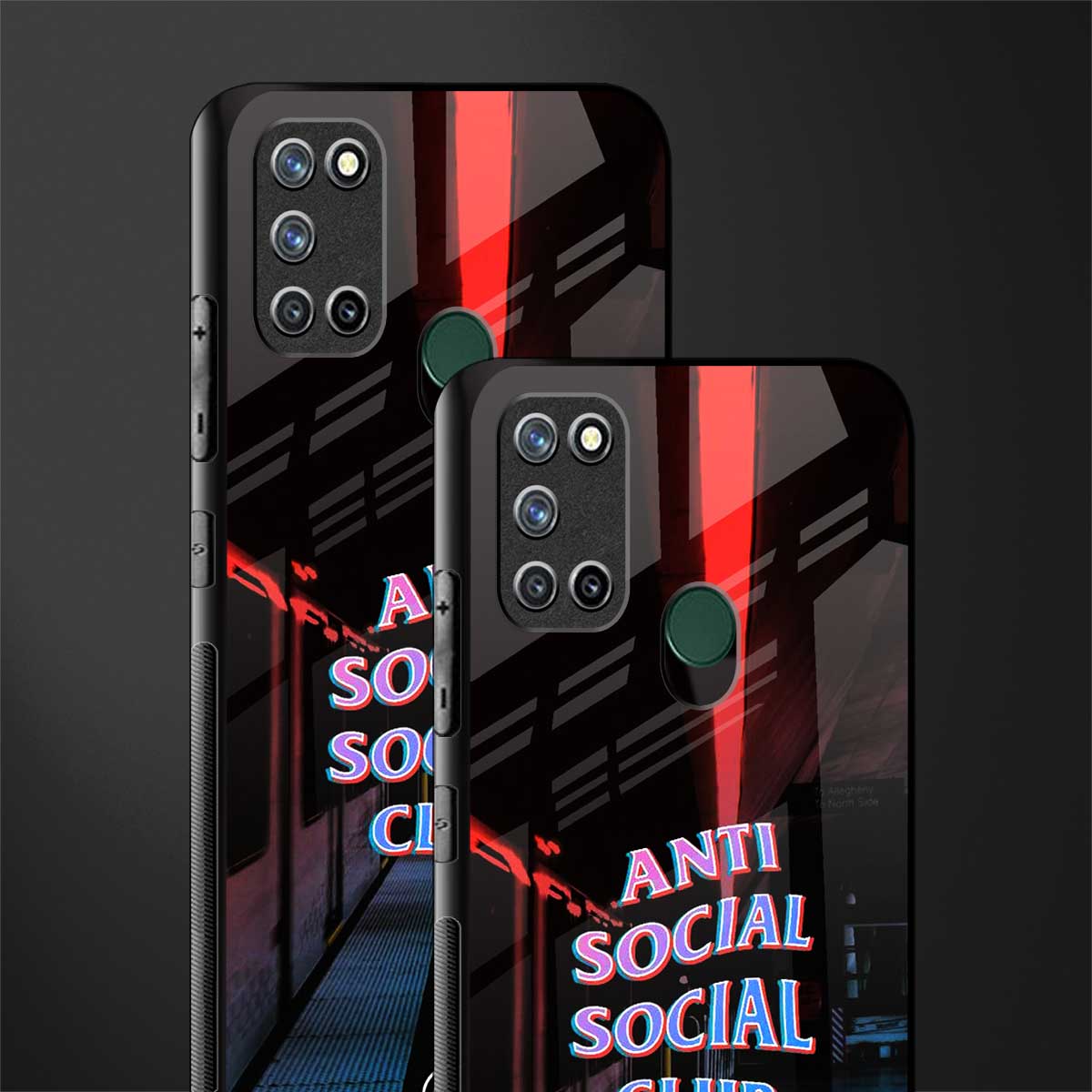 anti social social club glass case for realme 7i image-2