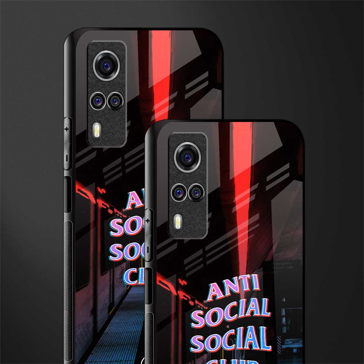 anti social social club glass case for vivo y31 image-2