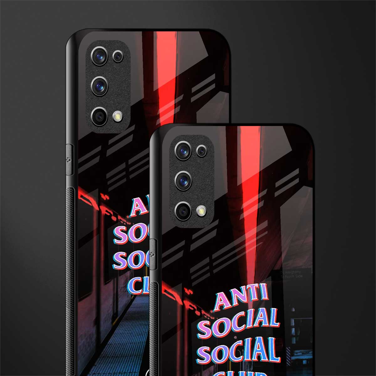 anti social social club glass case for realme x7 pro image-2