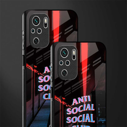 anti social social club glass case for redmi note 10 image-2