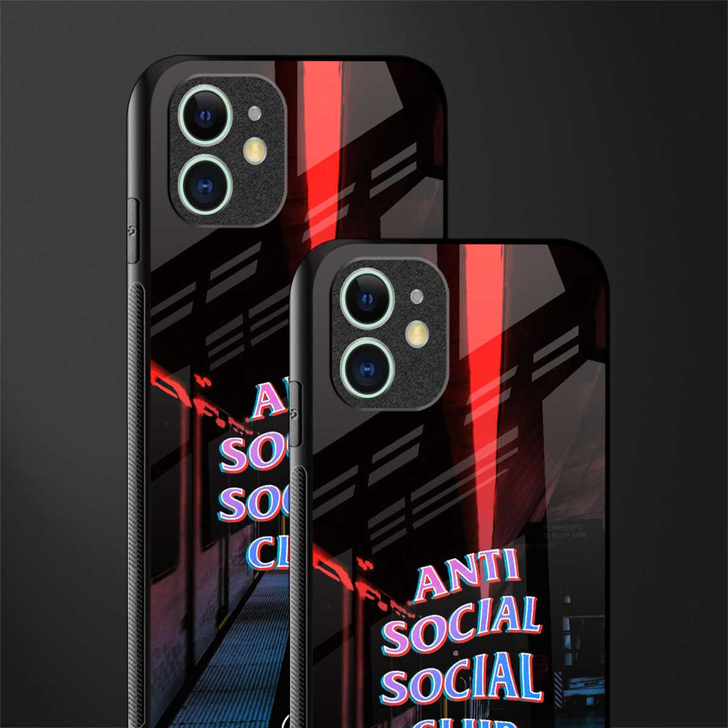 anti social social club glass case for iphone 12 mini image-2