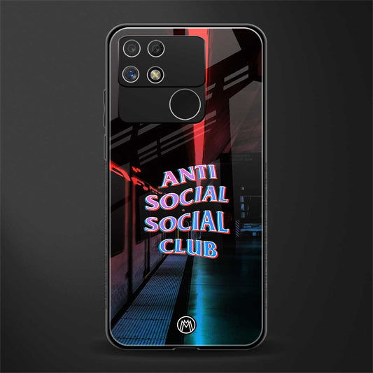 anti social social club back phone cover | glass case for realme narzo 50a