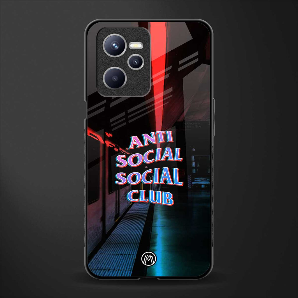 anti social social club glass case for realme c35 image