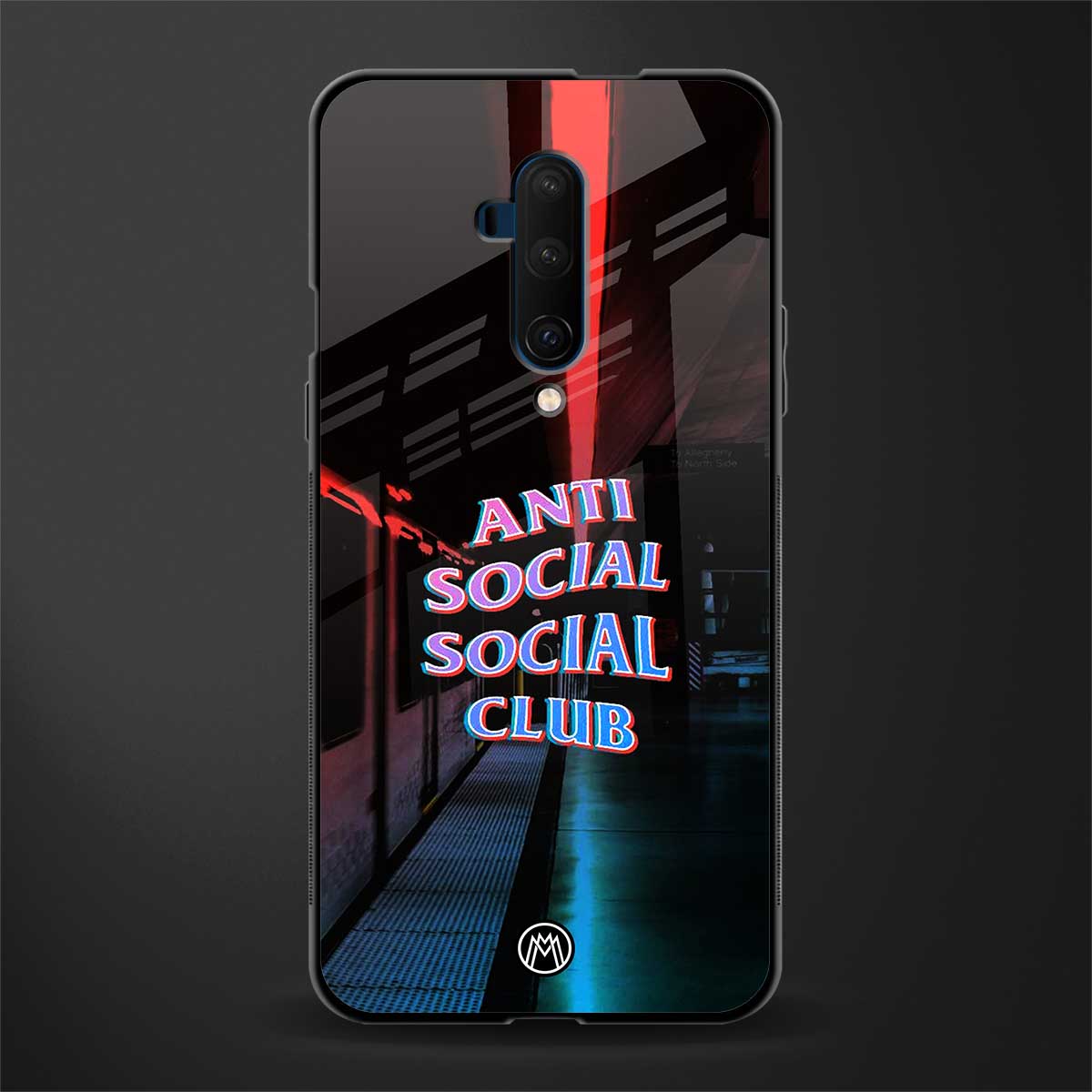 anti social social club glass case for oneplus 7t pro image