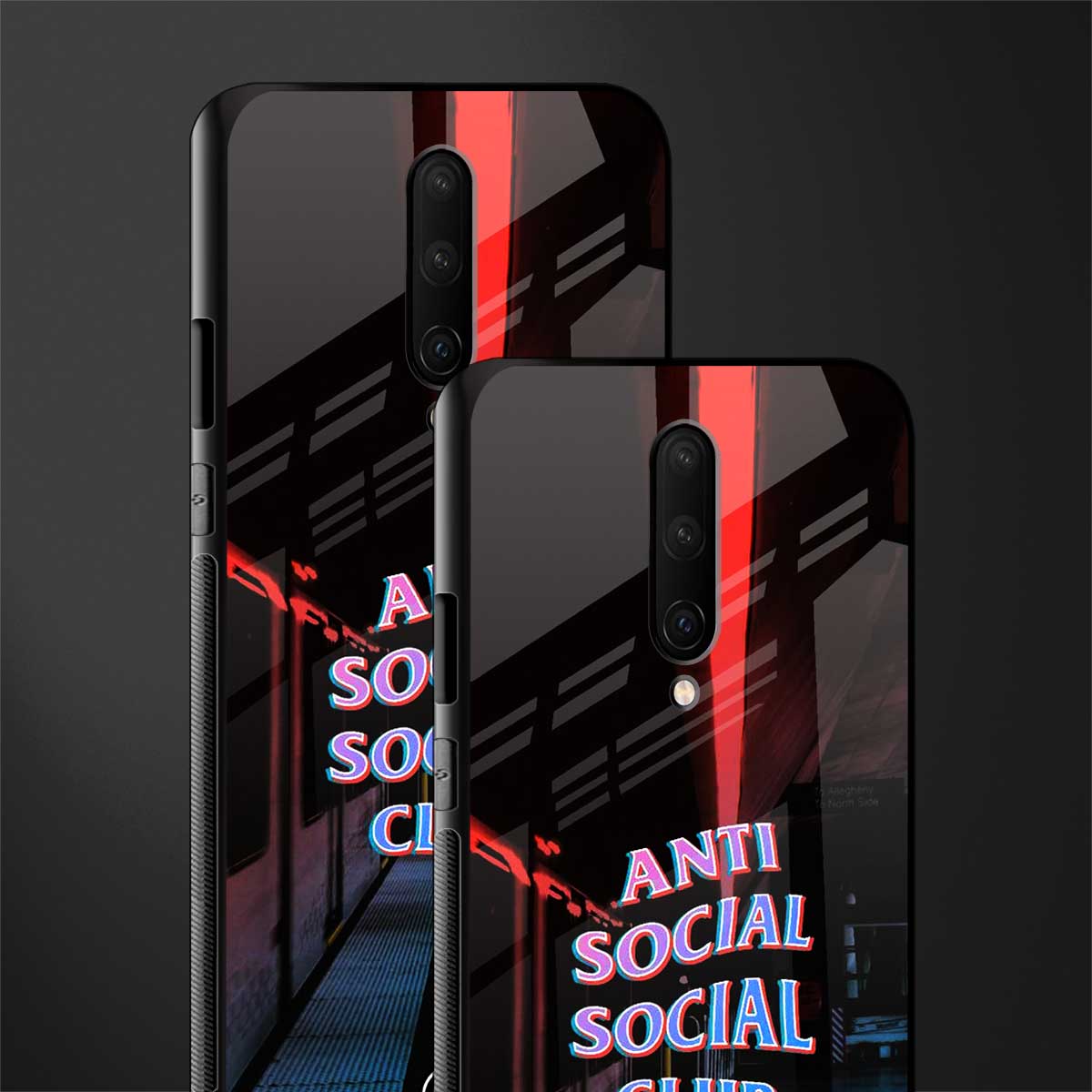 anti social social club glass case for oneplus 7 pro image-2