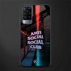 anti social social club glass case for vivo x60 image