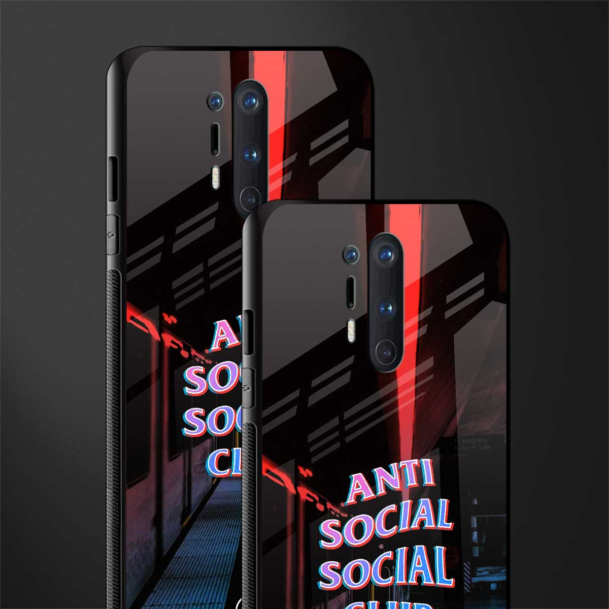 anti social social club glass case for oneplus 8 pro image-2
