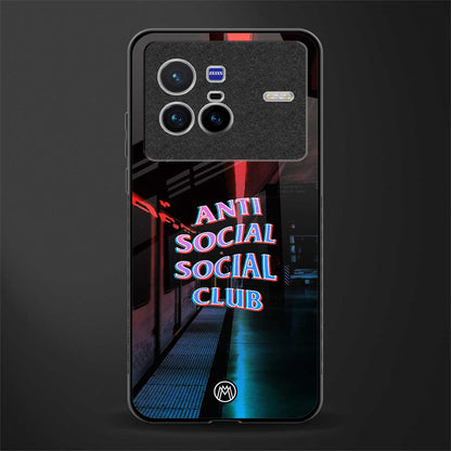 anti social social club glass case for vivo x80 image
