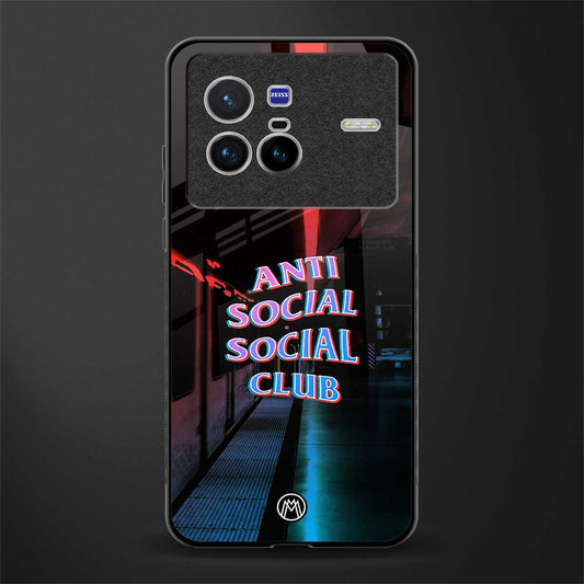 anti social social club glass case for vivo x80 image