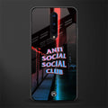 anti social social club glass case for oneplus 8 image