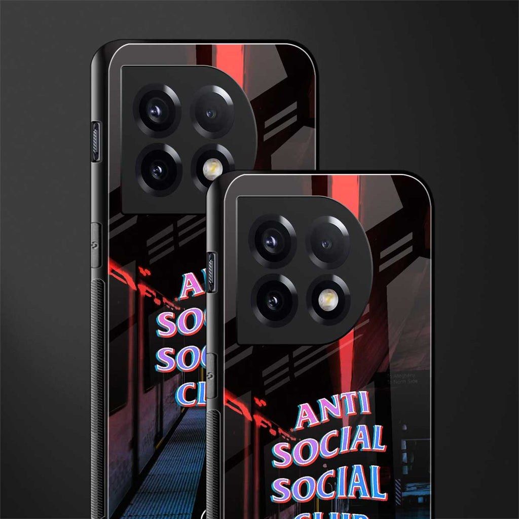 anti social social club back phone cover | glass case for oneplus 11