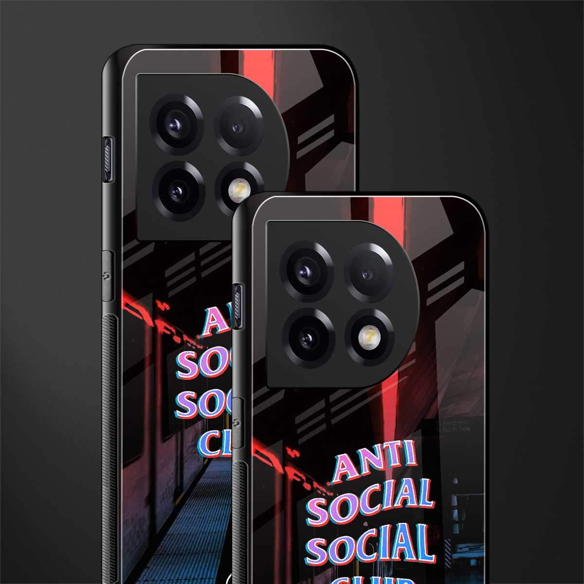 anti social social club back phone cover | glass case for oneplus 11