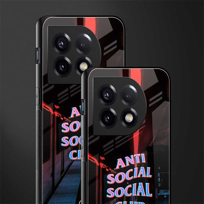 anti social social club back phone cover | glass case for oneplus 11