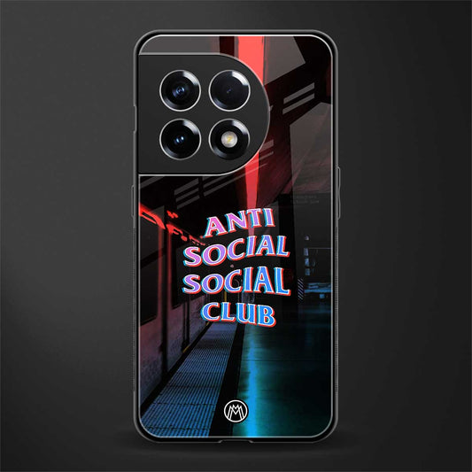 anti social social club back phone cover | glass case for oneplus 11r
