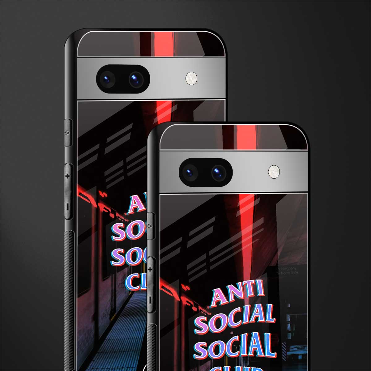 anti social social club back phone cover | glass case for Google Pixel 7A