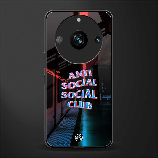 anti social social club back phone cover | glass case for realme 11 pro 5g