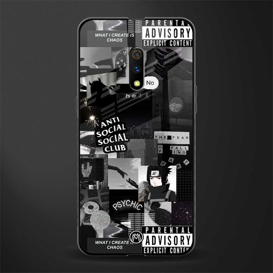 anti social social club dark edition glass case for oppo k3 image