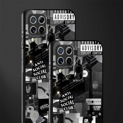 anti social social club dark edition glass case for realme c15 image-2