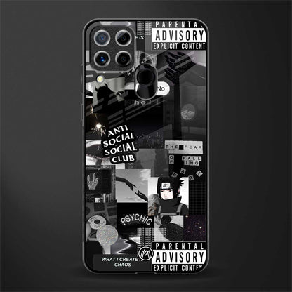 anti social social club dark edition glass case for realme c15 image