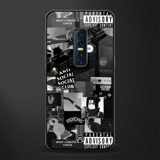 anti social social club dark edition glass case for vivo v17 pro image
