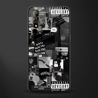 anti social social club dark edition glass case for vivo z1x image