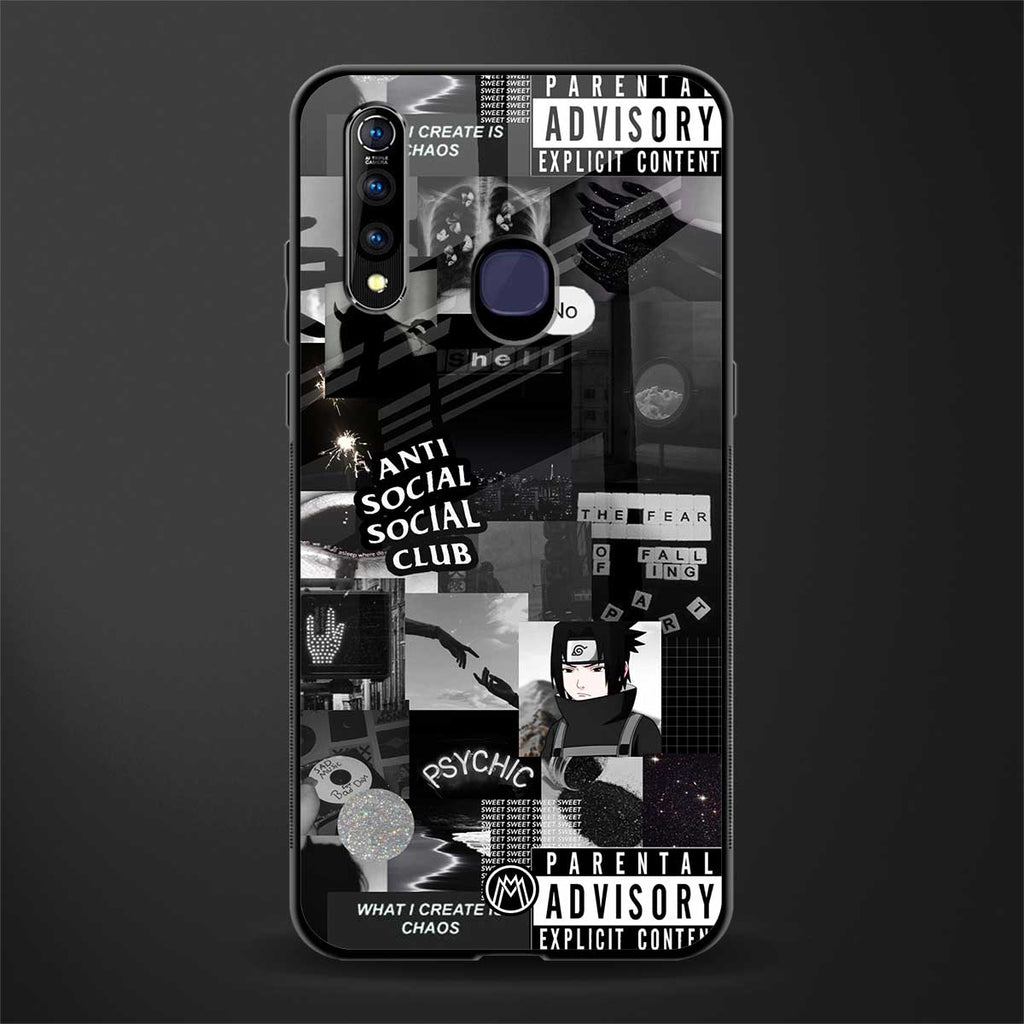 anti social social club dark edition glass case for vivo z1 pro image