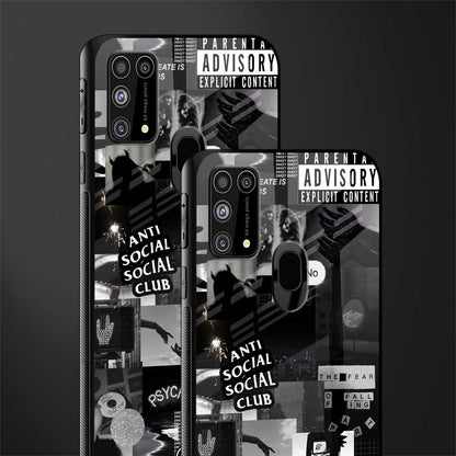anti social social club dark edition glass case for samsung galaxy m31 prime edition image-2