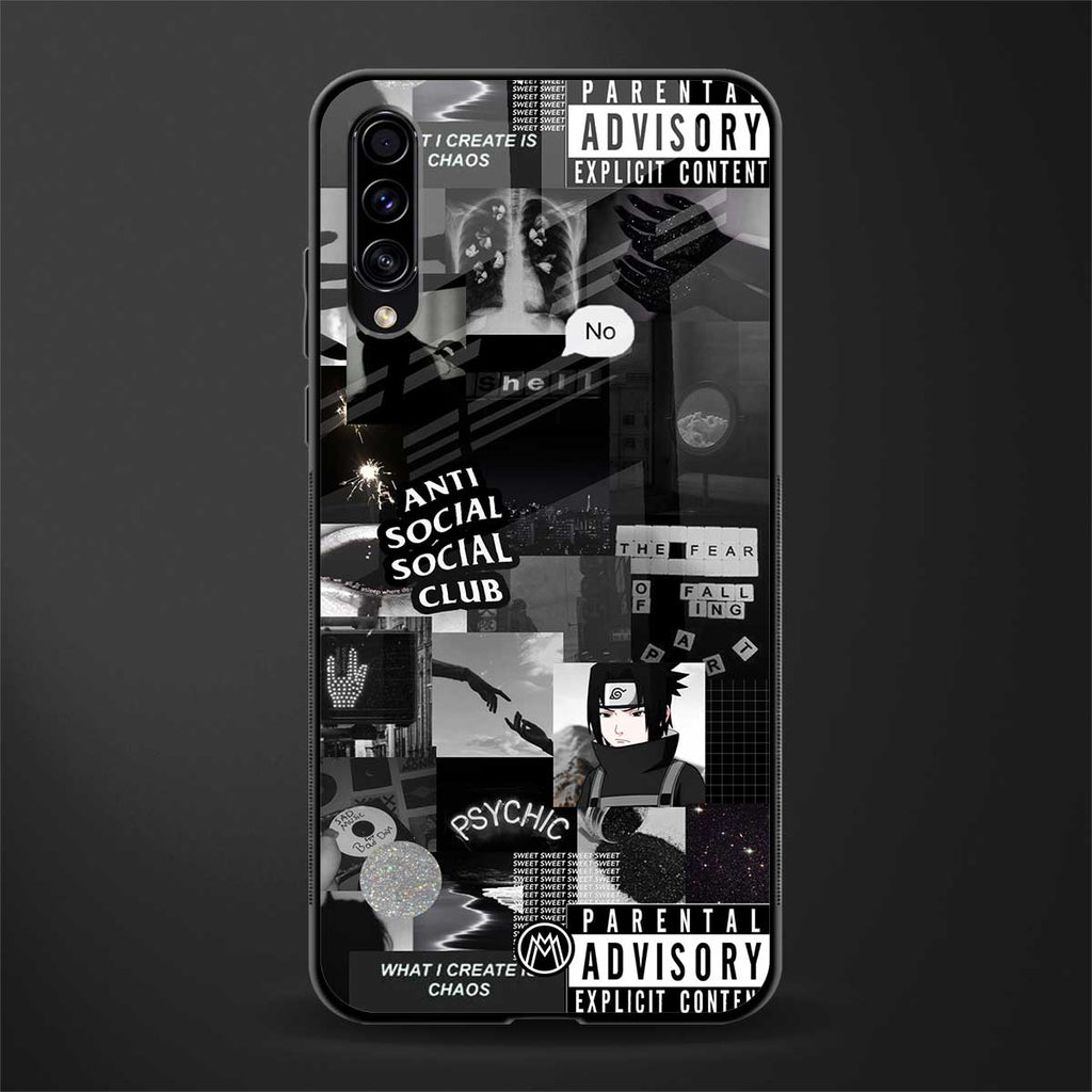 anti social social club dark edition glass case for samsung galaxy a30s image