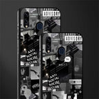anti social social club dark edition glass case for samsung galaxy m10s image-2
