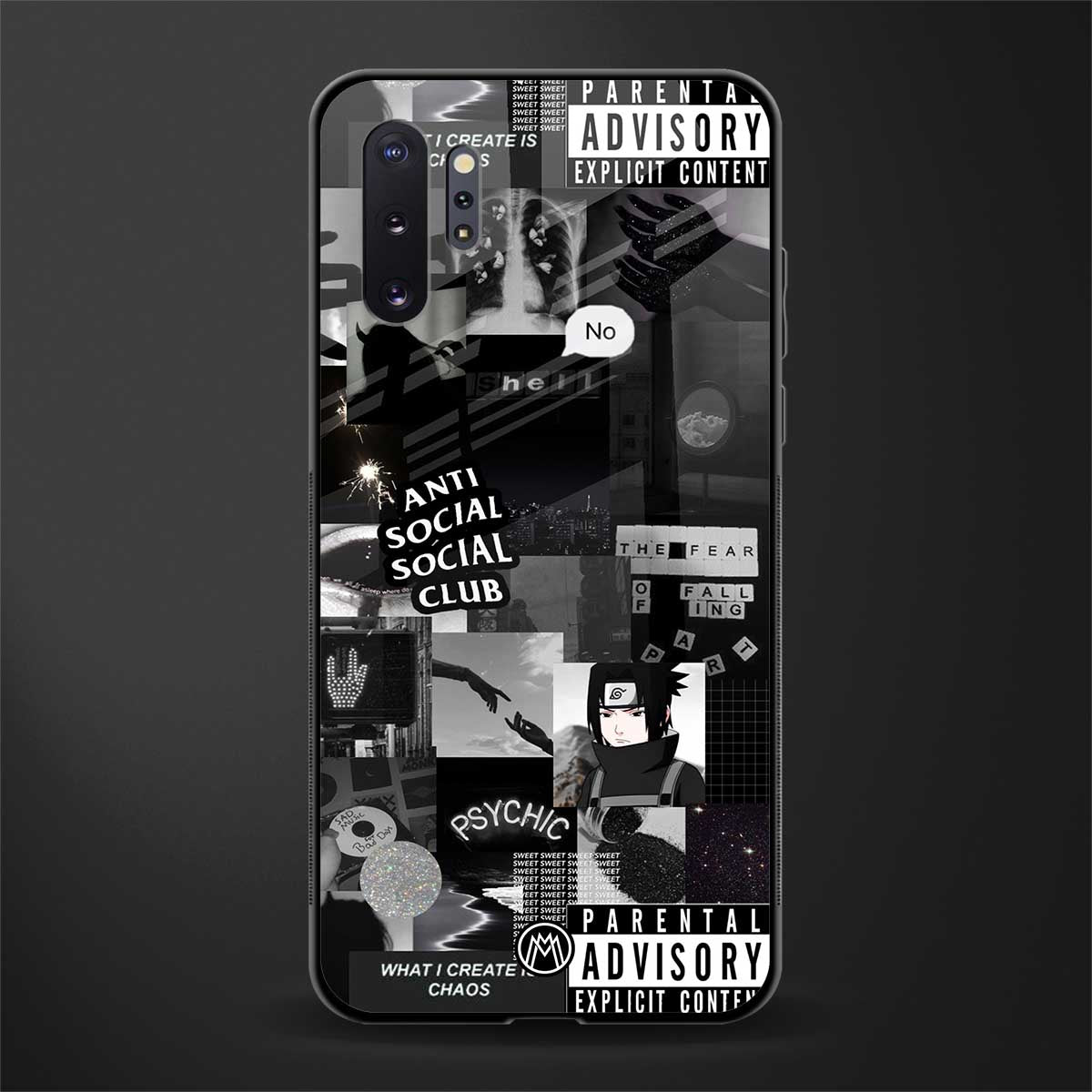 anti social social club dark edition glass case for samsung galaxy note 10 plus image
