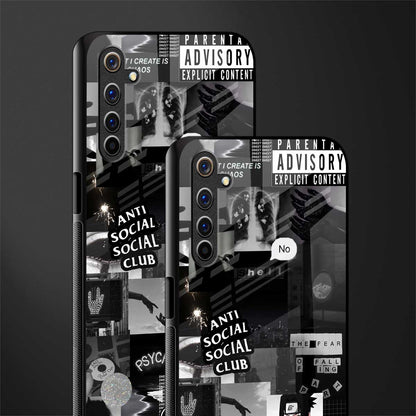 anti social social club dark edition glass case for realme 6i image-2
