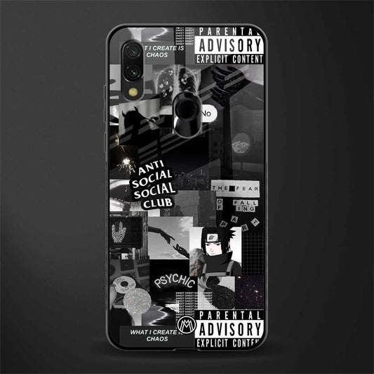anti social social club dark edition glass case for redmi 7redmi y3 image