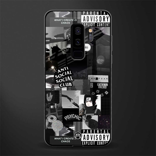 anti social social club dark edition glass case for samsung galaxy s9 plus image
