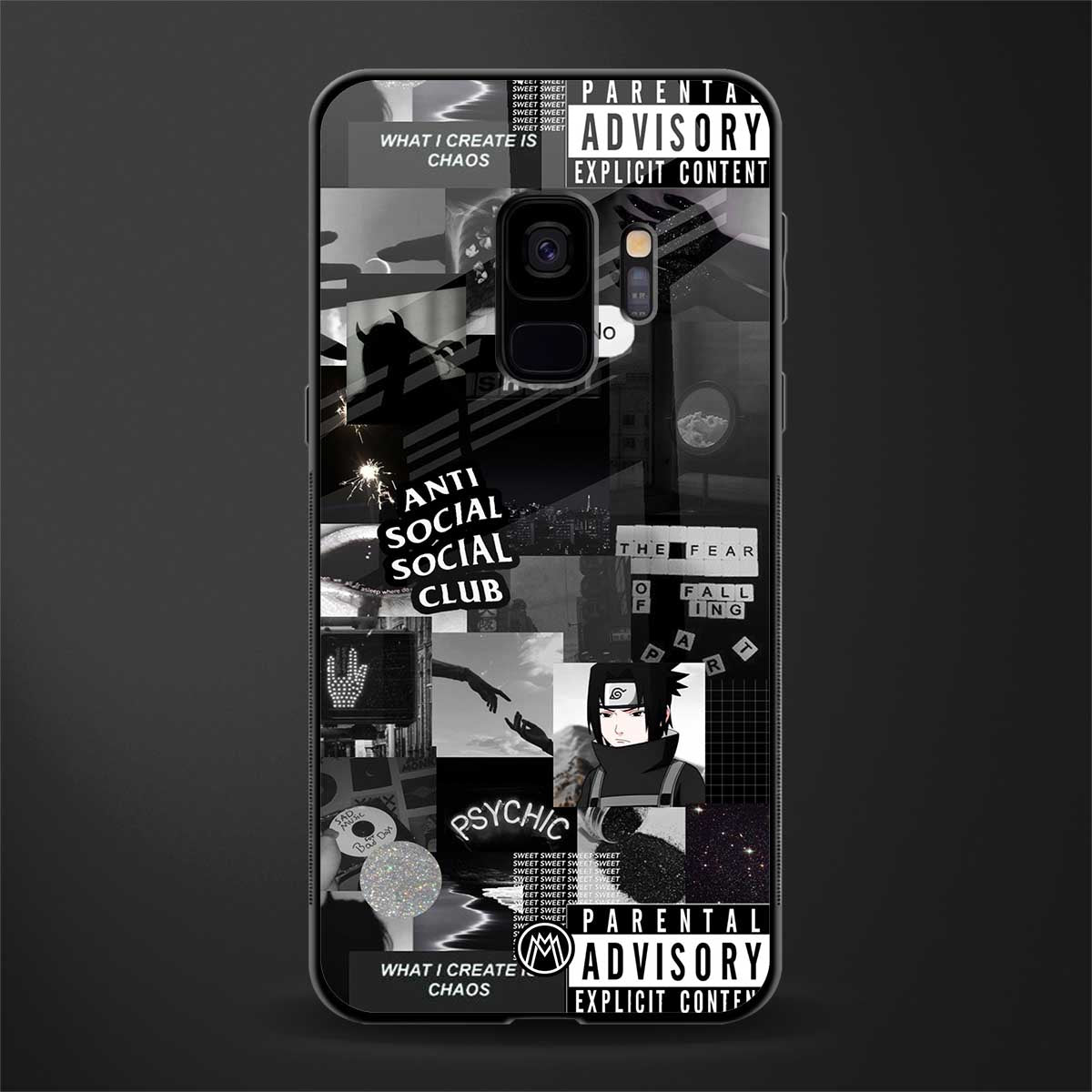 anti social social club dark edition glass case for samsung galaxy s9 image