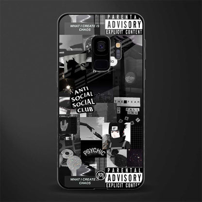 anti social social club dark edition glass case for samsung galaxy s9 image