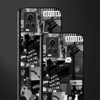 anti social social club dark edition back phone cover | glass case for vivo y73