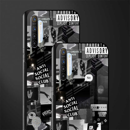 anti social social club dark edition glass case for realme x2 image-2