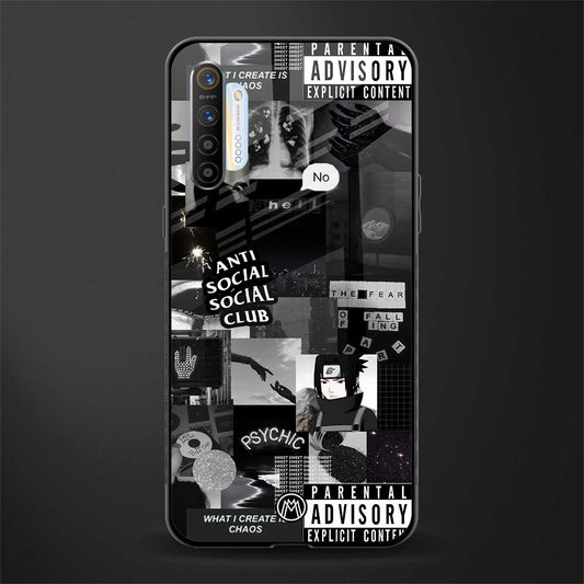 anti social social club dark edition glass case for realme x2 image