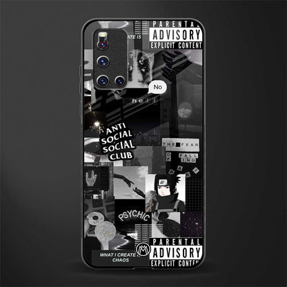 anti social social club dark edition glass case for vivo v19 image