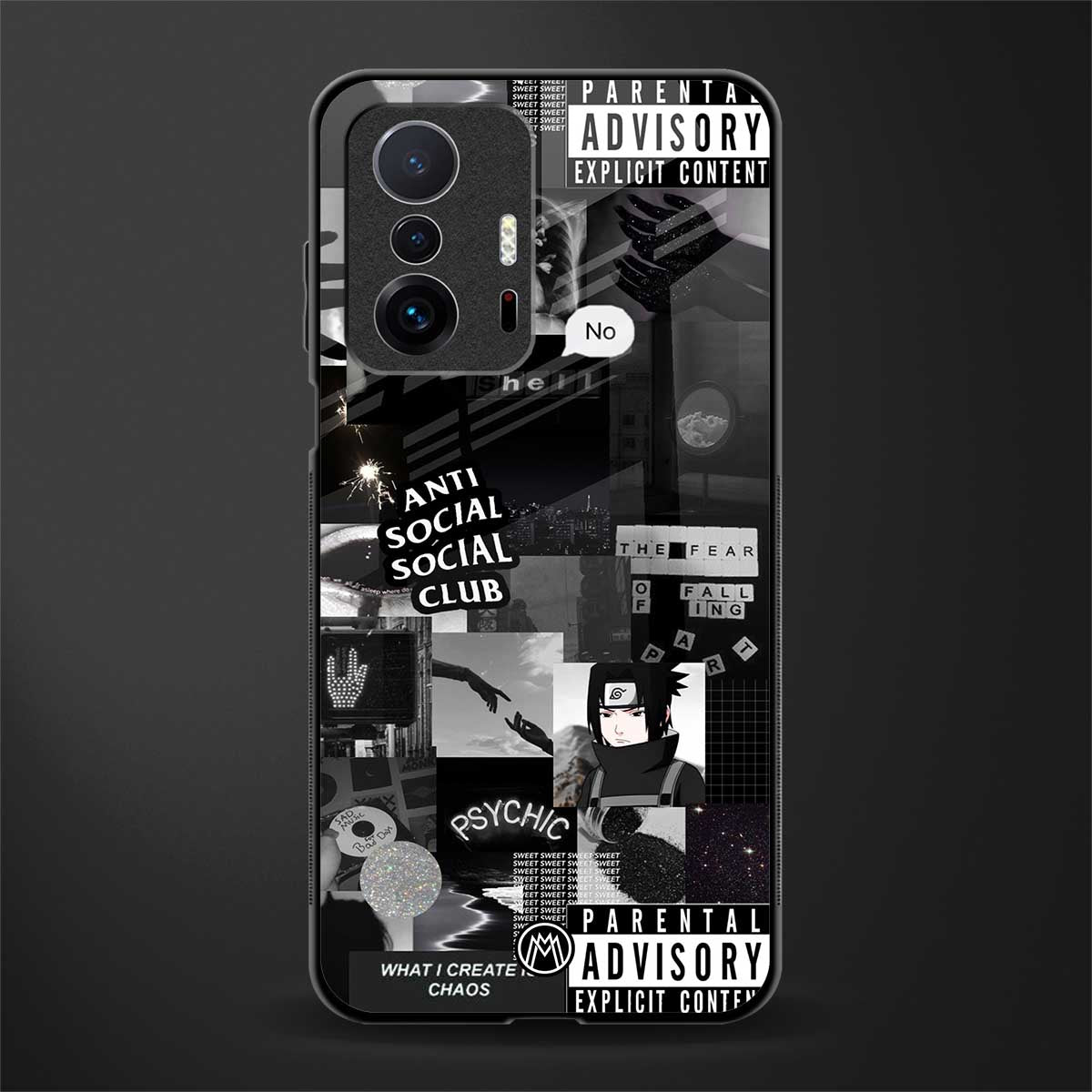 anti social social club dark edition glass case for mi 11t pro 5g image