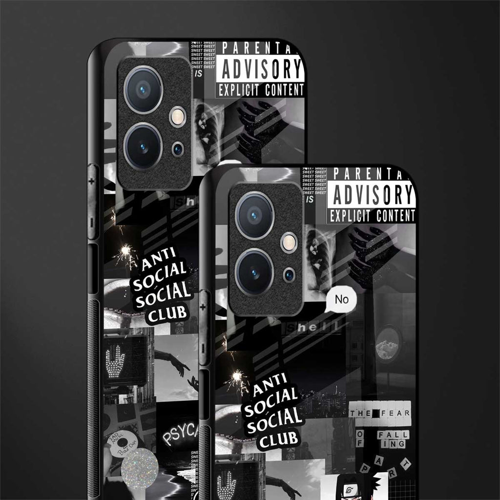 anti social social club dark edition glass case for vivo t1 5g image-2