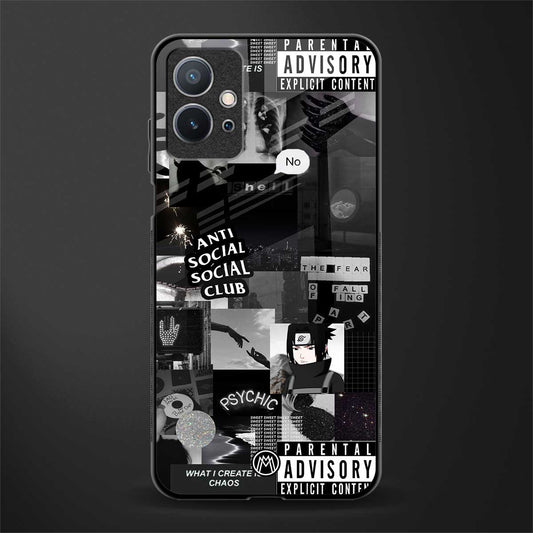 anti social social club dark edition glass case for vivo t1 5g image