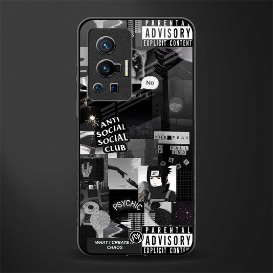 anti social social club dark edition glass case for vivo x70 pro image