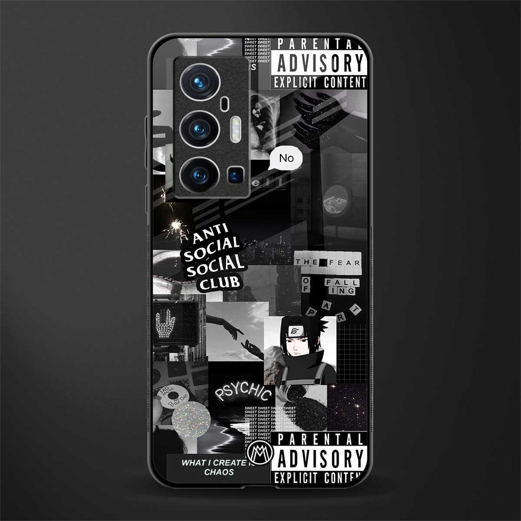 anti social social club dark edition glass case for vivo x70 pro plus image