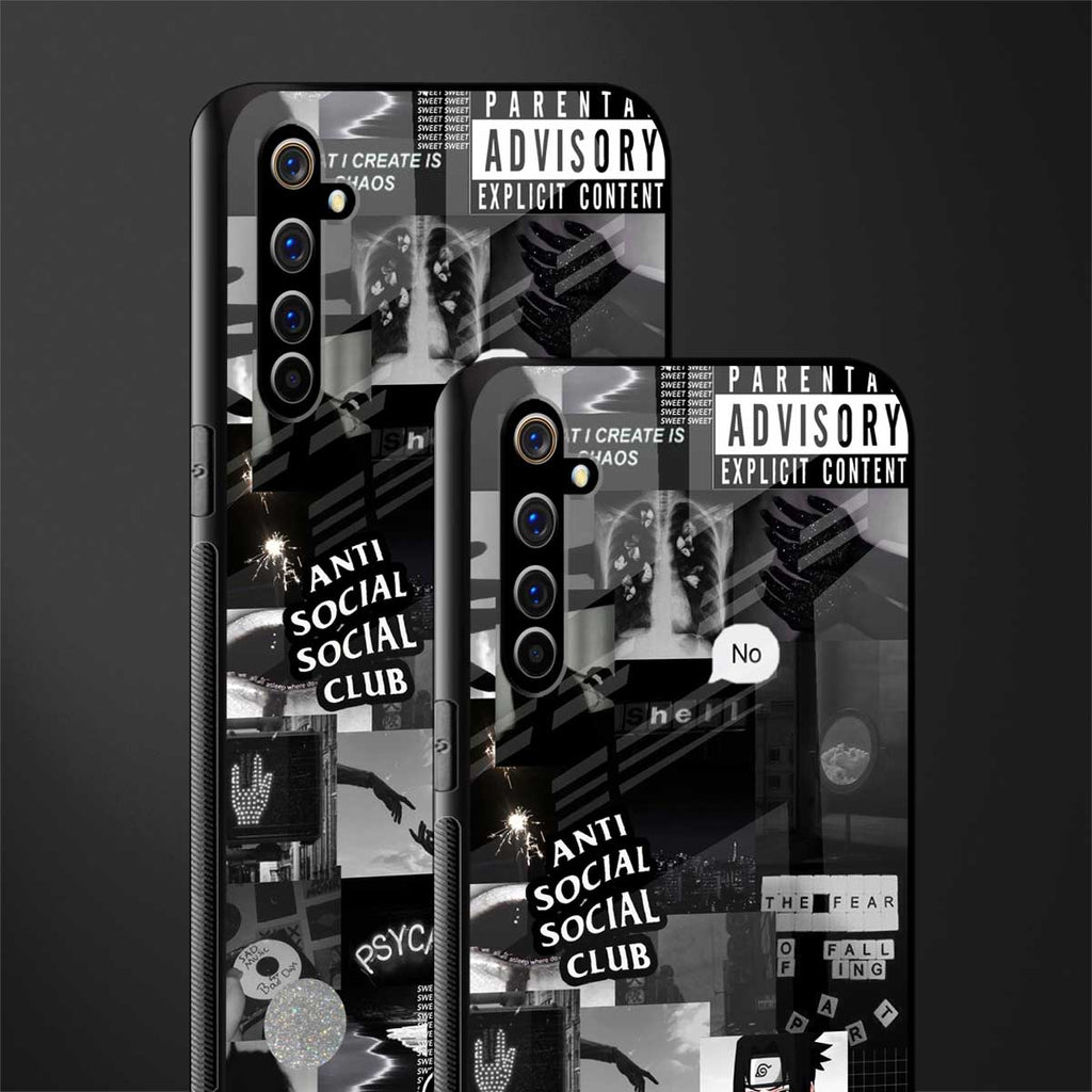 anti social social club dark edition glass case for realme x50 pro image-2