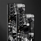 anti social social club dark edition glass case for samsung galaxy s21 image-2