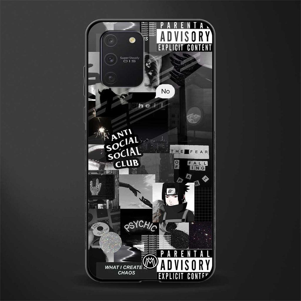 anti social social club dark edition glass case for samsung galaxy s10 lite image