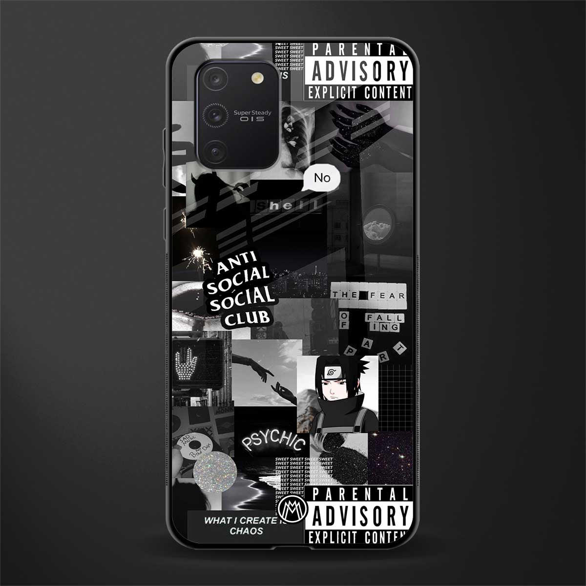 anti social social club dark edition glass case for samsung galaxy a91 image